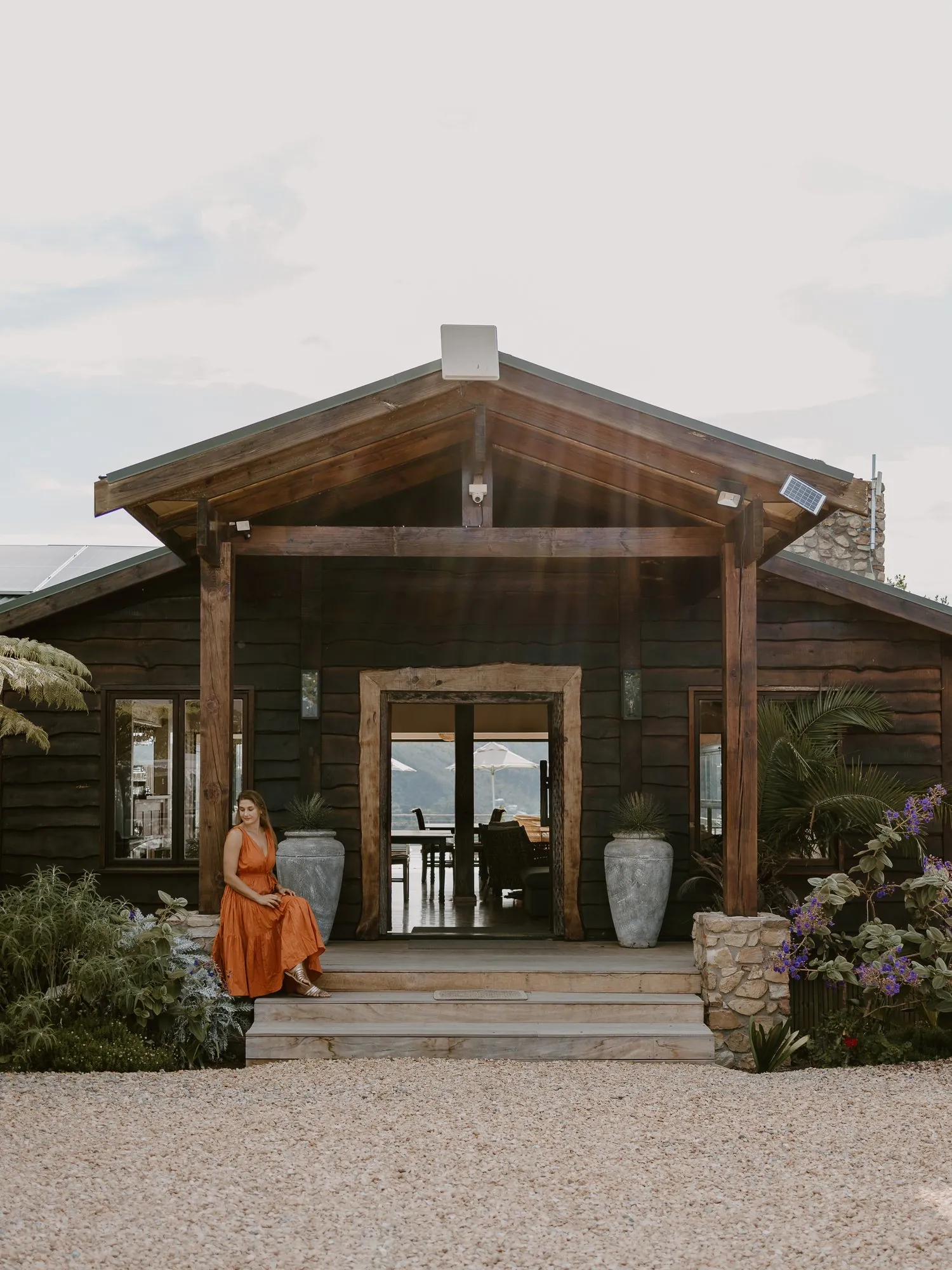 The lodge entrance
